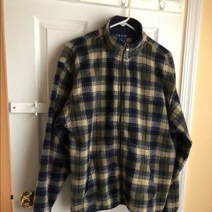 Men’s IZOD Plaid Fleece, Sz Medium